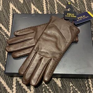 Ralph Lauren polo leather gloves